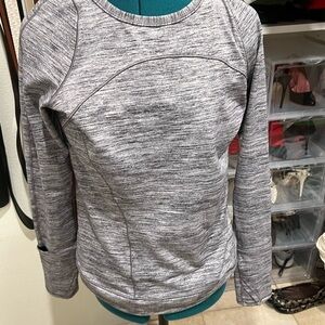 Lululemon Cypress Kiss Long Sleeve Space Dye Gray 10